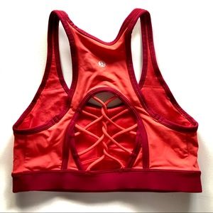 Lululemon Sweaty or Not Bra 6 Cranberry Alarm